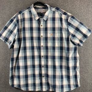 Carhartt Shirt Men's 4XL Relaxed Fit Multicolor Plaid Button Up Outdoor Wear
